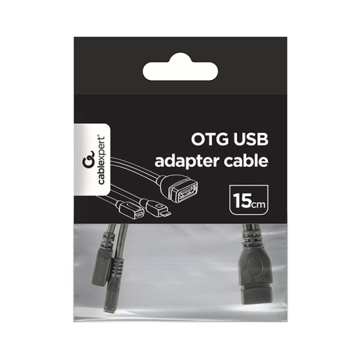 Gembird A-OTG-AFBM-04 USB kábel 0,15 M Micro-USB B USB A Fekete