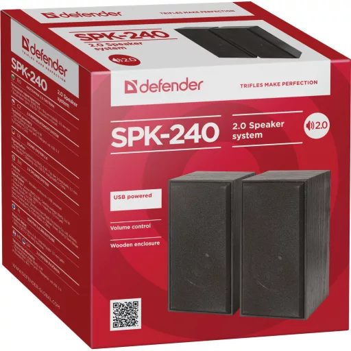 Defender SPK-240 Fekete Vezetékes 6 W