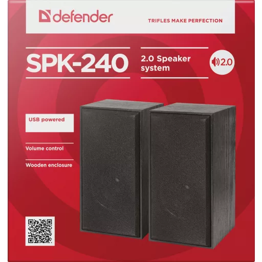 Defender SPK-240 Fekete Vezetékes 6 W