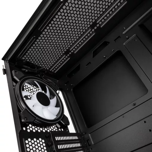 Kolink Observatory Y AMD SE ARGB Midi Tower Fekete, Átlátszó
