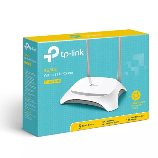 TP-Link TL-MR3420 vezetéknélküli router Fast Ethernet Egysávos (2,4 GHz) Fekete, Fehér