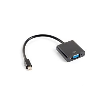   Lanberg AD-0006-BK video átalakító kábel 0,2 M VGA (D-Sub) Mini DisplayPort Fekete