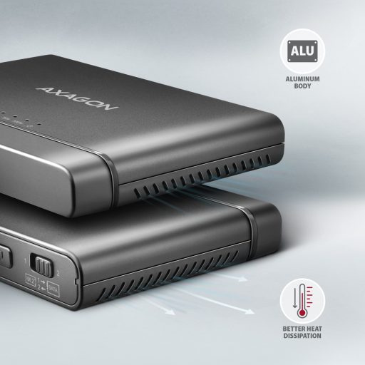 Axagon ADSA-CC USB-C 10Gbps - NVMe M.2 SSD & SATA 2.5/3.5 SSD/HDD CLONE MASTER 2 - Digital/Daten - NVMe USB 3.2 Gen 2 (3.1 Gen 2) Type-C Fekete