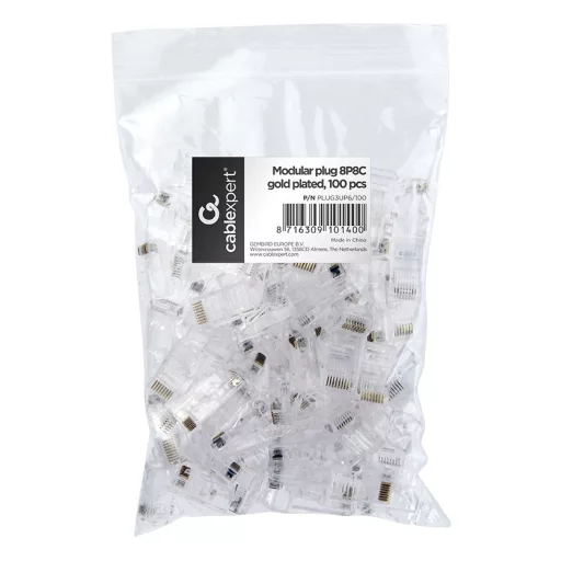 Cablexpert PLUG3UP6/100 huzalcsatlakozó 1 Átlátszó