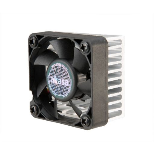 Akasa AK-210-BK számítógépes hűtőrendszer Chipset Hűtő 4 cm Fekete 1 db