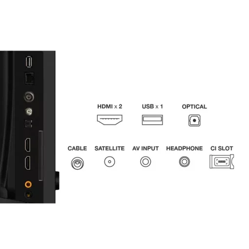 TCL 32V4C televízió 81,3 cm (32") HD Smart TV Wi-Fi Fekete
