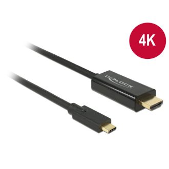   DeLOCK 85258 video átalakító kábel 1 M USB C-típus HDMI Fekete