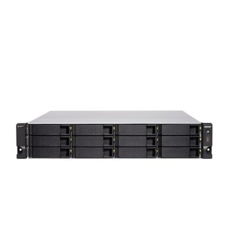   QNAP TS-H1886XU-RP-R2 NAS Rack (3U) Intel® Xeon® D D-1622 32 GB DDR4 0 TB QuTS hero Fekete, Szürke