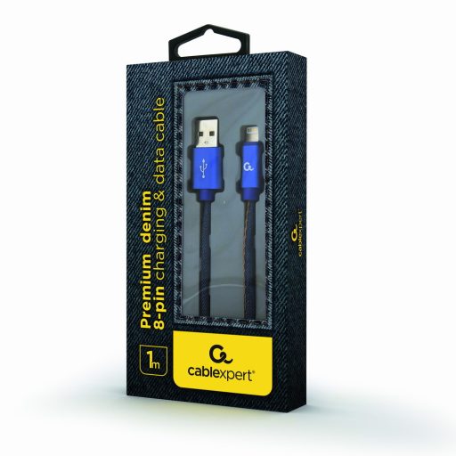 Cablexpert CC-USB2J-AMLM-1M-BL Lightning kábel Kék