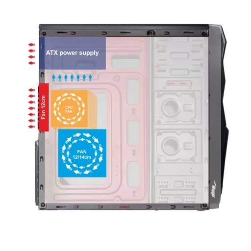 Akyga ' ak995bk PC"ATX Nero Midi Tower Fekete