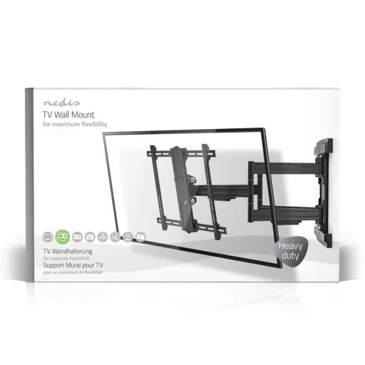 Nedis TVWM6551BK asztali TV konzol 2,03 M (80") Fali Fekete