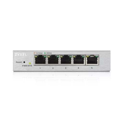 Zyxel GS1200-5 Vezérelt Gigabit Ethernet (10/100/1000) Ezüst