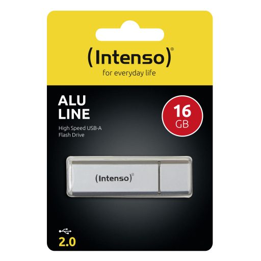 Intenso Alu Line USB flash meghajtó 16 GB USB A típus 2.0 Ezüst