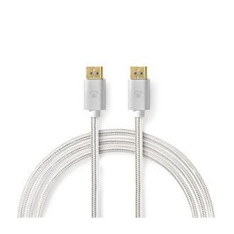 Nedis CCTB37014AL20 DisplayPort kábel 2 M Ezüst