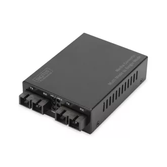   Digitus DN-82024 hálózati média konverter 100 Mbit/s 1310 nm Multi-mode, Single-mode Fekete
