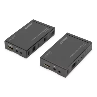  Digitus DS-55500 audió/videó jeltovábbító AV adó- és vevőegység Fekete