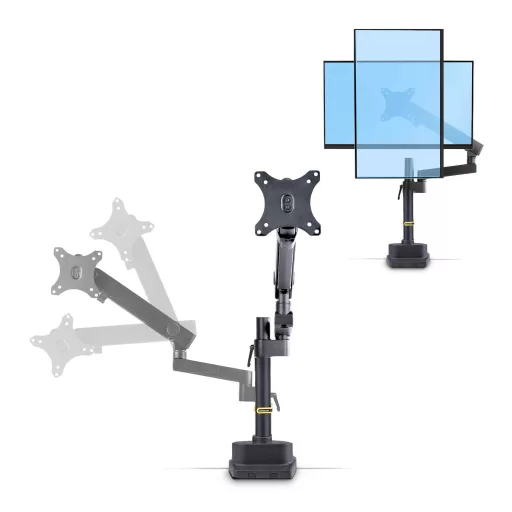 StarTech.com ARMPIVOT2 asztali TV konzol 101,6 cm (40") Fekete