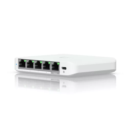 Ubiquiti UniFi Flex Mini 2.5G Vezérelt 2.5G Ethernet (100/1000/2500) Ethernet-áramellátás (PoE) támogatása Asztali Fehér