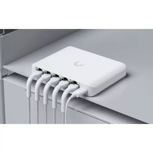 Ubiquiti UniFi Flex Mini 2.5G Vezérelt 2.5G Ethernet (100/1000/2500) Ethernet-áramellátás (PoE) támogatása Asztali Fehér