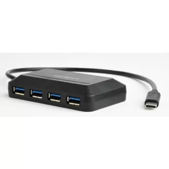   Maxxter ACT-HUB3C-4P hálózati csatlakozó USB 3.2 Gen 1 (3.1 Gen 1) Type-A 5000 Mbit/s Fekete