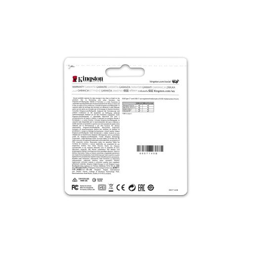 Kingston Technology DataTraveler microDuo 3C USB flash meghajtó 128 GB USB Type-A / USB Type-C 3.2 Gen 1 (3.1 Gen 1) Rozsdamentes acél, Lila