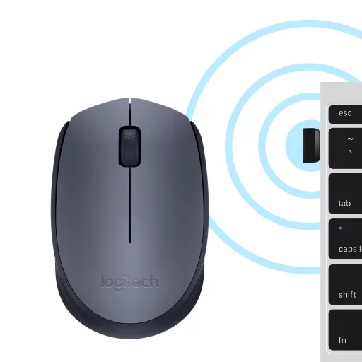 Logitech M170 Grey-K egér Irodai Kétkezes Vezeték nélküli RF Optikai 1000 DPI