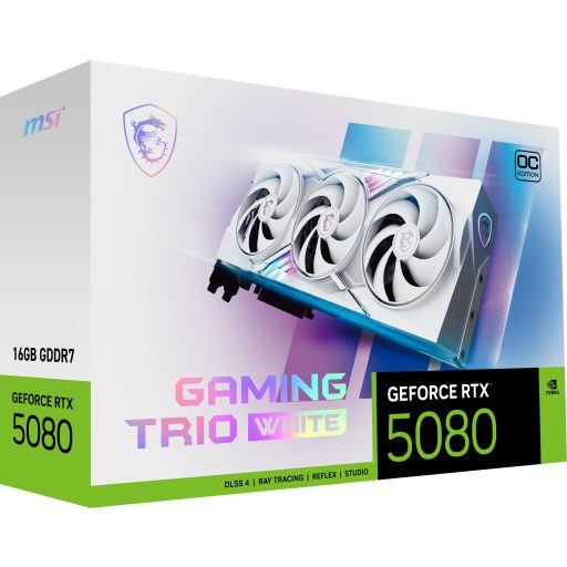 MSI GAMING GEFORCE RTX 5080 16G TRIO OC WHITE NVIDIA 16 GB GDDR7