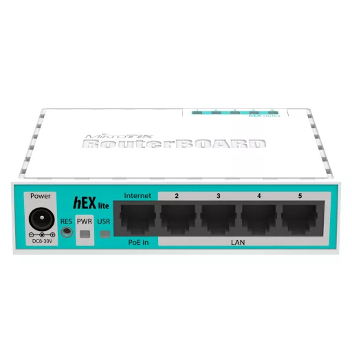 Mikrotik hEX lite vezetékes router Fehér