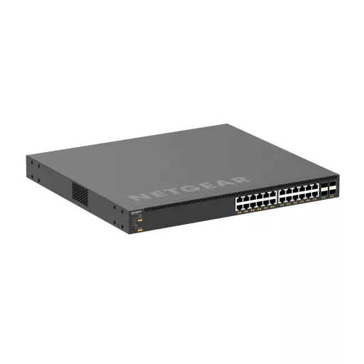 NETGEAR M4350-24X4V Vezérelt L3 10G Ethernet (100/1000/10000) Ethernet-áramellátás (PoE) támogatása 1U Fekete