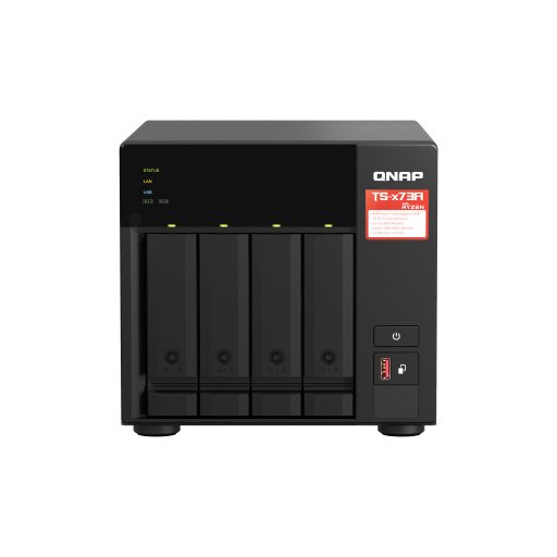 QNAP TS-473A + QSW-1105-5T Bundle Pack NAS Tower Ryzen Embedded V1500B 8 GB DDR4 0 TB QNAP Turbo System Fekete