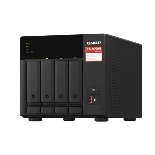 QNAP TS-473A + QSW-1105-5T Bundle Pack NAS Tower Ryzen Embedded V1500B 8 GB DDR4 0 TB QNAP Turbo System Fekete