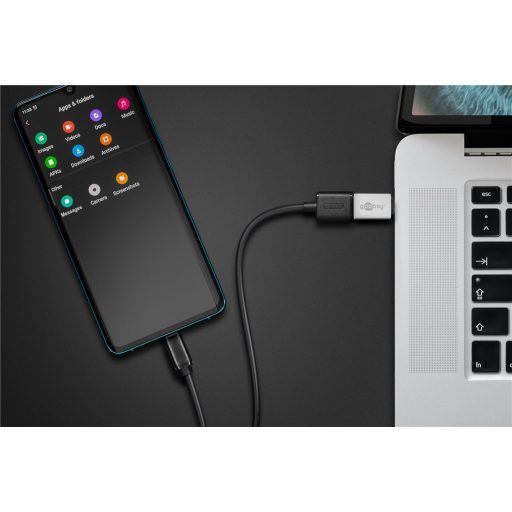 Goobay 56620 csatlakozó átlakító USB C USB A Ezüst