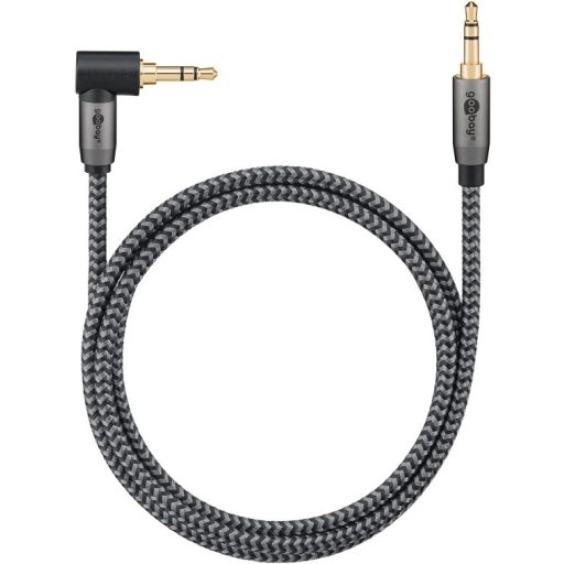Goobay 65278 audio kábel 1 M 3.5mm TRS Fekete, Ezüst
