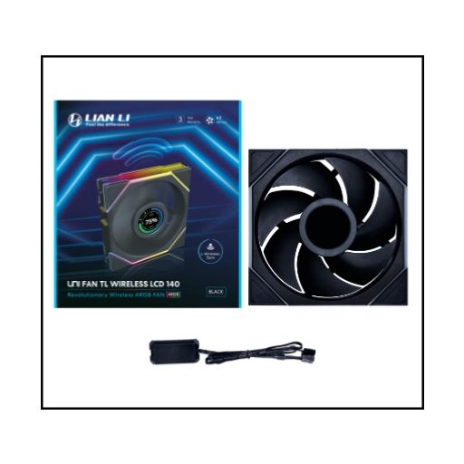 Lian Li Uni Fan TL LCD Számítógép ház, Processzor Ventilátor 14 cm Fekete 1 db