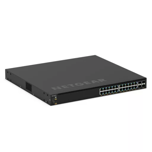 NETGEAR GSM4328-100AJS Vezérelt L3 Gigabit Ethernet (10/100/1000) Ethernet-áramellátás (PoE) támogatása 1U Fekete