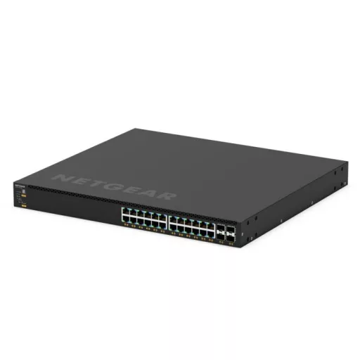 NETGEAR GSM4328-100AJS Vezérelt L3 Gigabit Ethernet (10/100/1000) Ethernet-áramellátás (PoE) támogatása 1U Fekete