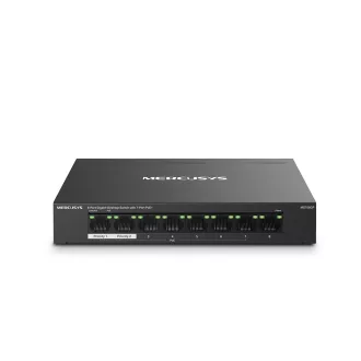   Mercusys MS108GP hálózati kapcsoló Vezérelt Gigabit Ethernet (10/100/1000) Ethernet-áramellátás (PoE) támogatása Fekete