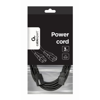 Gembird PC-189-VDE-3M tápkábel Fekete C14 csatlakozó