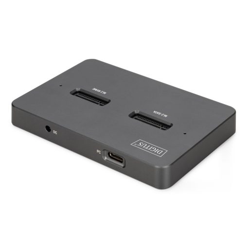 Digitus DA-71546-1 dokkoló állomás tárolóegységhez USB 3.2 Gen 2 (3.1 Gen 2) Type-C Fekete
