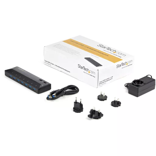 StarTech.com ST93007U2C hálózati csatlakozó USB 3.2 Gen 1 (3.1 Gen 1) Type-B 5000 Mbit/s Fekete