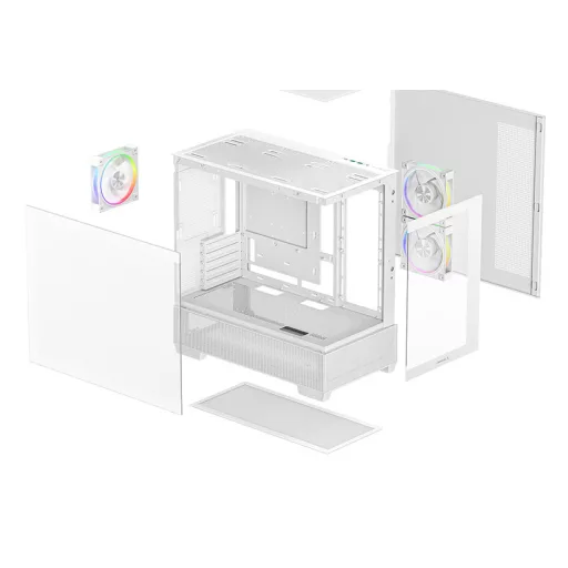 DeepCool CG380 3F WH Midi Tower Fehér