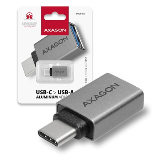 Axagon RUCM-AFA csatlakozó átlakító USB type C USB type A Fémes