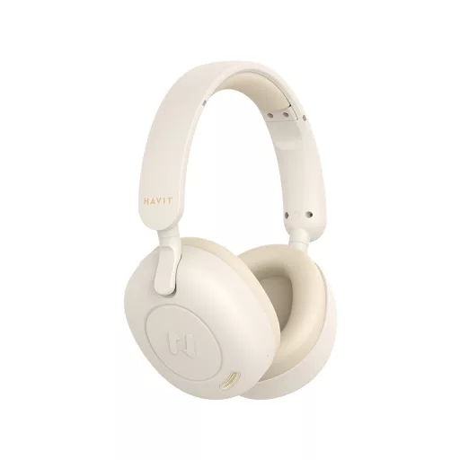 Havit H655BT fejhallgató és headset Vezetékes és vezeték nélküli Fejpánt Hívás/zene USB C-típus Bluetooth Bézs