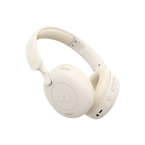 Havit H655BT fejhallgató és headset Vezetékes és vezeték nélküli Fejpánt Hívás/zene USB C-típus Bluetooth Bézs