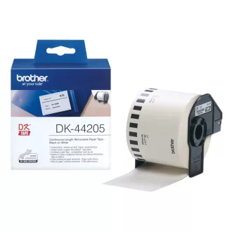 Brother DK-44205 címkéző szalag Fehéren fekete