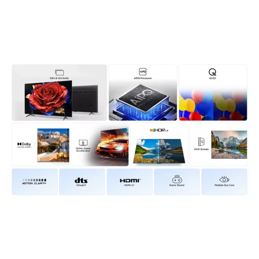 TCL P79K 75P79K televízió 190,5 cm (75") 4K Ultra HD Smart TV Wi-Fi Fémes 450 cd/m²