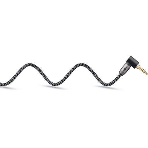 Goobay 65277 audio kábel 0,5 M 3.5mm TRS Fekete, Ezüst