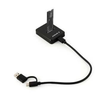   Gembird DD-U3M2 dokkoló állomás tárolóegységhez USB 3.2 Gen 1 (3.1 Gen 1) Type-C Fekete