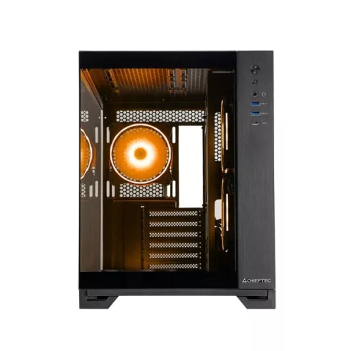 Chieftec Visio GM-30B-TG-OP schwarz Tempered Glass x 2 Kocka Fekete