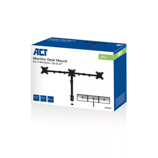 ACT AC8303 asztali TV konzol 68,6 cm (27") Fekete